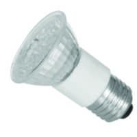 Лампа LED E27 (MR16), 220В, 1.3Вт, желтая, 120Лм