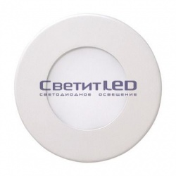 Светильник LED встраиваемый, круг, белый, 6W, 220V, холодный 6000К, 164Lm, HL687L6WH