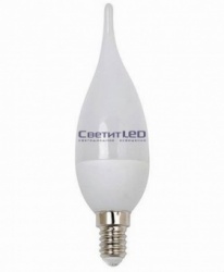 Лампа LED E14(cвеча на ветру), 7.5W, 220V, нейтральный 4000К, 675Lm