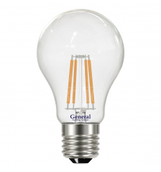 Лампа LED E27 (груша), 6W, 220V, нейтральный 4500К, 550Lm, филаментная