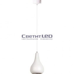 Светильник LED подвесной, 10W, 220V, холодный 6400К, 492Lm, груша, белый, HL873LWH