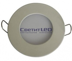 Светильник LED встраиваемый, круг, белый, 3W, 220V, теплый 2700К, 110Lm, 056-003-0003 27K