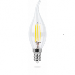 Лампа LED E14(свеча на ветру), 7W, 220V, нейтральный 4000К, 760Lm, филаментная