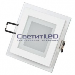 Светильник LED встраиваемый, квадрат, белый, 6W, 220V, холодный 6400К, 480Lm, HL684LG64WH