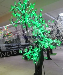 Дерево светодиодное "Дерево", Зелёное, 224LED, 1.8х1м, 22W