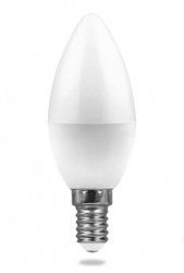 Лампа LED E14(свеча), 9W, 220V, холодный 6400К, 840Lm