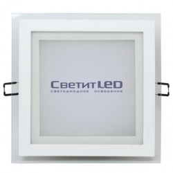 Светильник LED встраиваемый, квадрат, белый, 15W, 220V, теплый 3000К, 1200Lm, HL686LG3WH