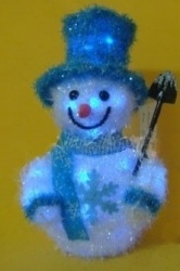 Фигура LED 3D "Снеговик в синем" 35см 30LED мишура (от 3 бат.ААА 1.5V, в компл. не вх.) IP20 SN