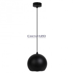 Светильник LED подвесной, 20W, 220V, холодный 6400К, шар, черный, HL872LBL
