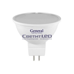 Лампа LED GU5,3(MR16), 7W, 220V, теплый 3000К, 380Lm