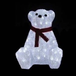 Фигура LED 3D  "Медвежонок" выс. 35см с адап. и сет. шн. 60 LED белых  IP44 SN