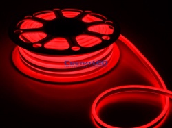 Леднеон-Флекс 220V, Красный,15х25мм, ПВХ-бел, 9Вт/м, 120LED