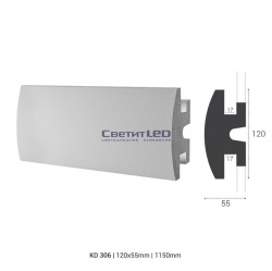 Профиль декоративный LED, KD 306, 115х120х55, полистирол