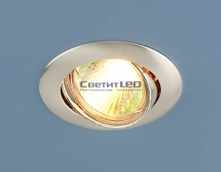 Точечный светильник (Спот) MR16 G5.3, сатин/серебро, поворотный, 104S MR16 SS