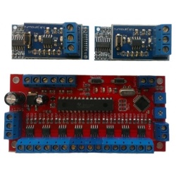 Контроллер лестничный 16 каналов, 12V, 2 датчика движения, фоторезистор.