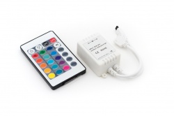 Контроллер RGB, IR(и/к), 12/24V, 72/144W, пульт в комплекте, 24 кнопки