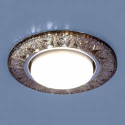 Точечный светильник встраиваемый, под лампу с цоколем GX53, LED подсветка, тонированый