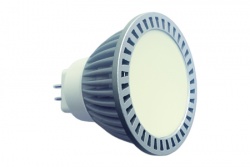 Лампа LED GU10(MR16), 3W, 220V, теплый 3000К, 242Lm