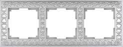 Рамка на 3 поста, жемчужный, Antik, WL07-Frame-03