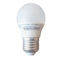 Лампа LED E27 (шар), 7W, 220V, теплый 3000К, 560Lm