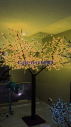 Дерево светодиодное "Вишня", Жёлтое, 1728LED, 2.5х2м, 71.3W