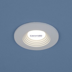 Светильник LED встраиваемый, круг, белый, 3W, 220V, холодный 6000К, 200Lm