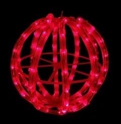 Фигура LED 3D  "Шар из дюралайта", Диаметр 30см, Красный IP44 F