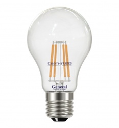 Лампа LED E27 (груша), 10W, 220V, теплый 2700К, 920Lm, филаментная
