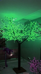 Дерево светодиодное "Вишня" Зелёное, 2688LED, 3.6х3м, 222W, 220V