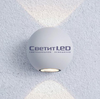 Светильник настенный LED, двухсторонний, 2х5W, 220V, 3000K(теплый), белый, TECHNO 1566 W