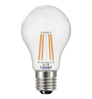 Лампа LED E27(груша), 9W, 220V, теплый 3000К, 900Lm, филаментная