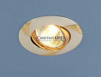 Точечный светильник (Спот) MR16 G5.3, перламутр/серебро/золото, поворотный, 8004 MR16 PS/GD